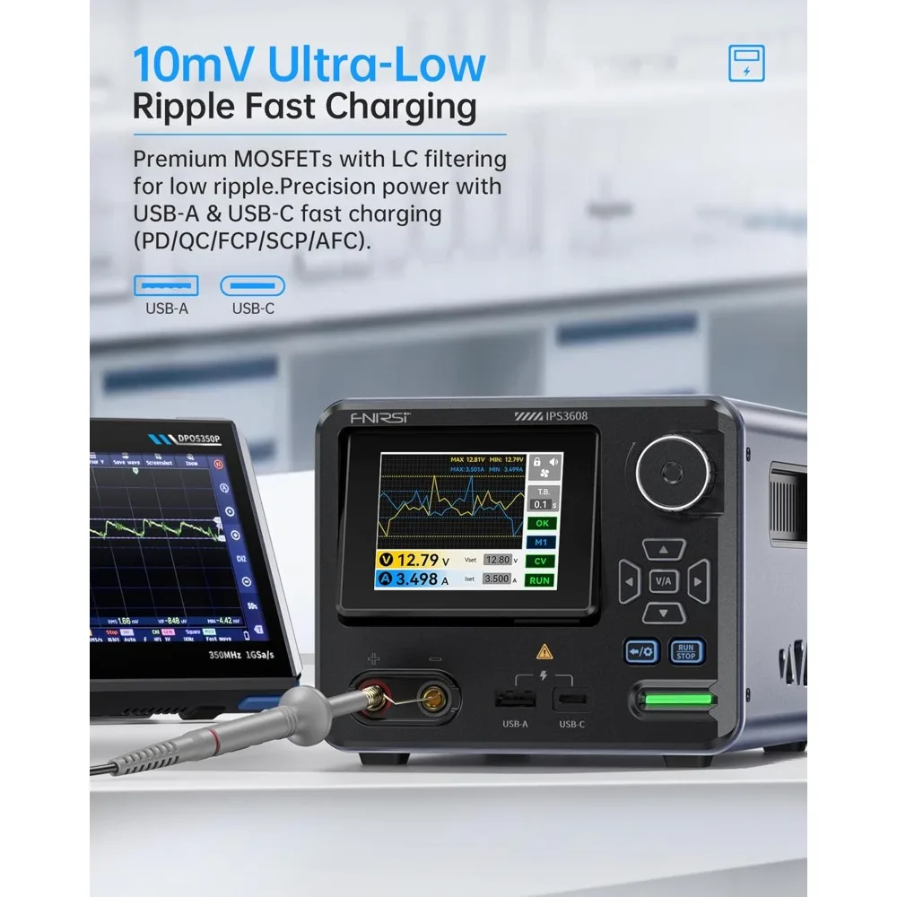 الأثاث التجاري IPS3608 تيار مستمر مصدر الطاقة مقعد متغير 36 فولت 8A مع تموج منخفض USB منفذ C قابل للبرمجة 4 أرقام #3
