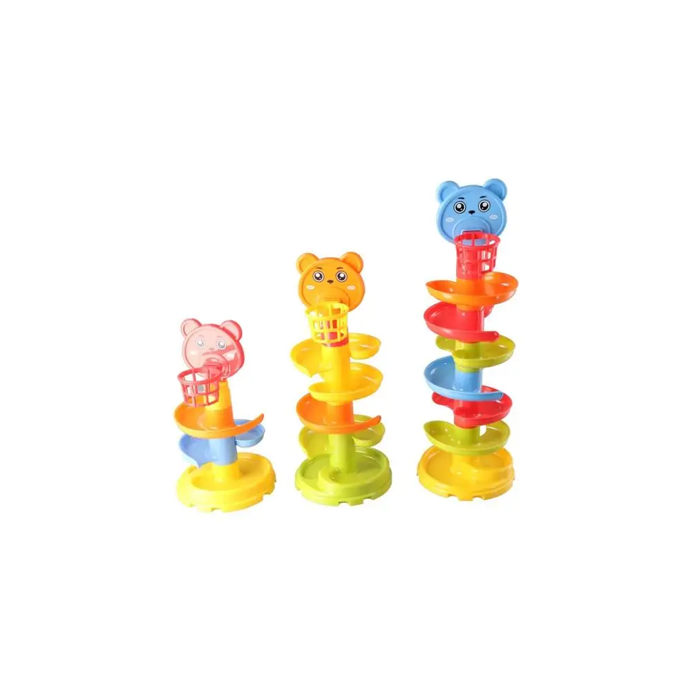 Jouet d'assemblage de balle, boule coulissante Mental, rouleau de chute, tour tourbillonnante, piste tournante autour du jouet, Puzzle pour bébé, ensemble de jouets de piste rotative