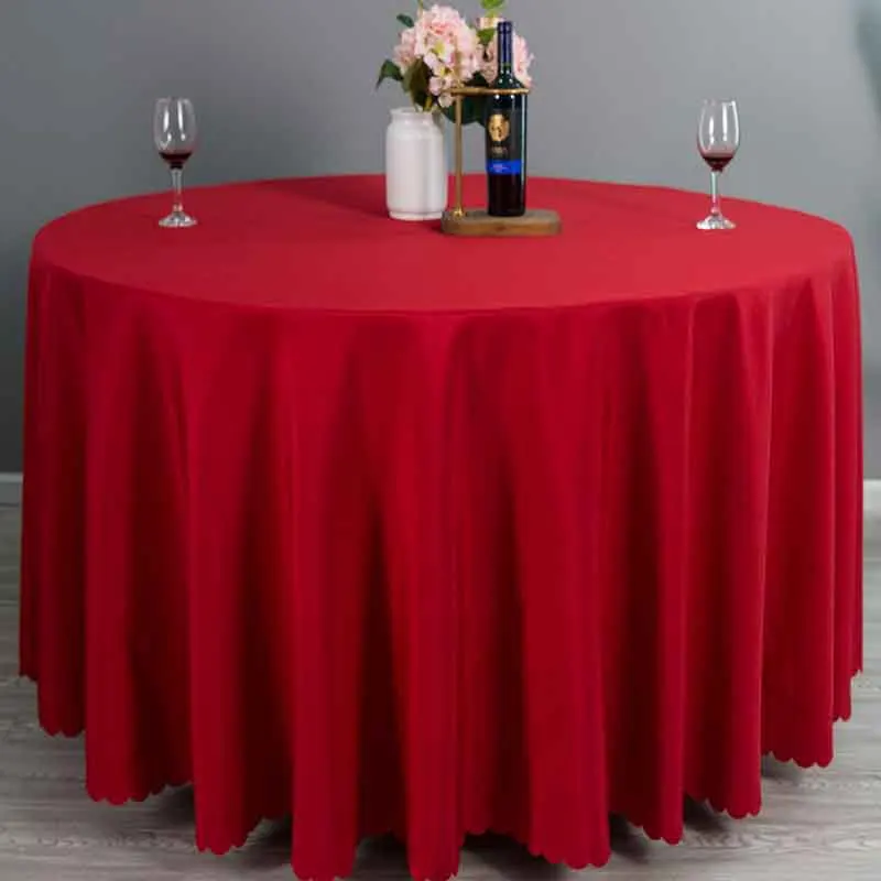 Wedding tablecloth can be printed, conference restaurant circular solid color plain weave