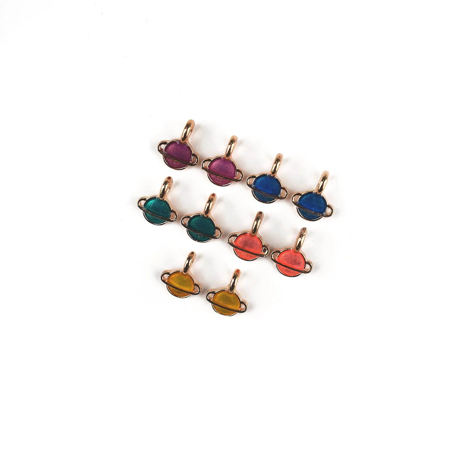 10pcs Globe Charm Enamel Charms 12*14mm Pendants Floatings DIY Jewelry Making Handmade Craft