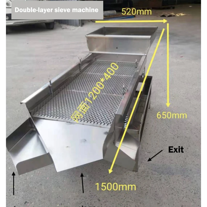 40*120cm tela vibratória máquina de tela de aço inoxidável areia grão chá triagem tela personalizada malha