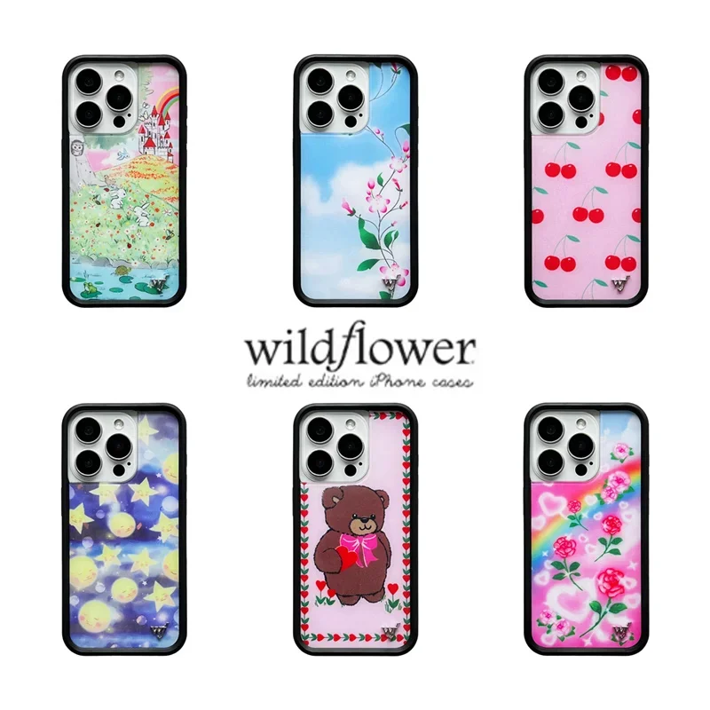 

Wildflower ins Angel Baby Cute Moon Star iPhone Case 16 15 14 13 12 17 Pro Max Plus Cartoon Castle Moon Star Rabbit Cover﻿﻿﻿﻿﻿﻿