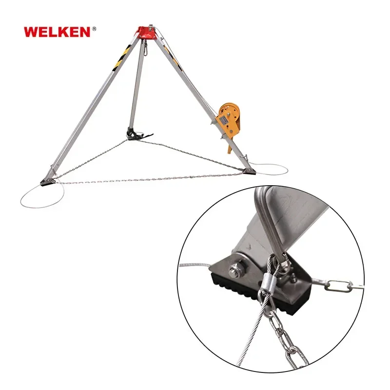 

Aluminum Tripod Heavy Duty Lifting Rescue Tripod Workplace Safety Tripod