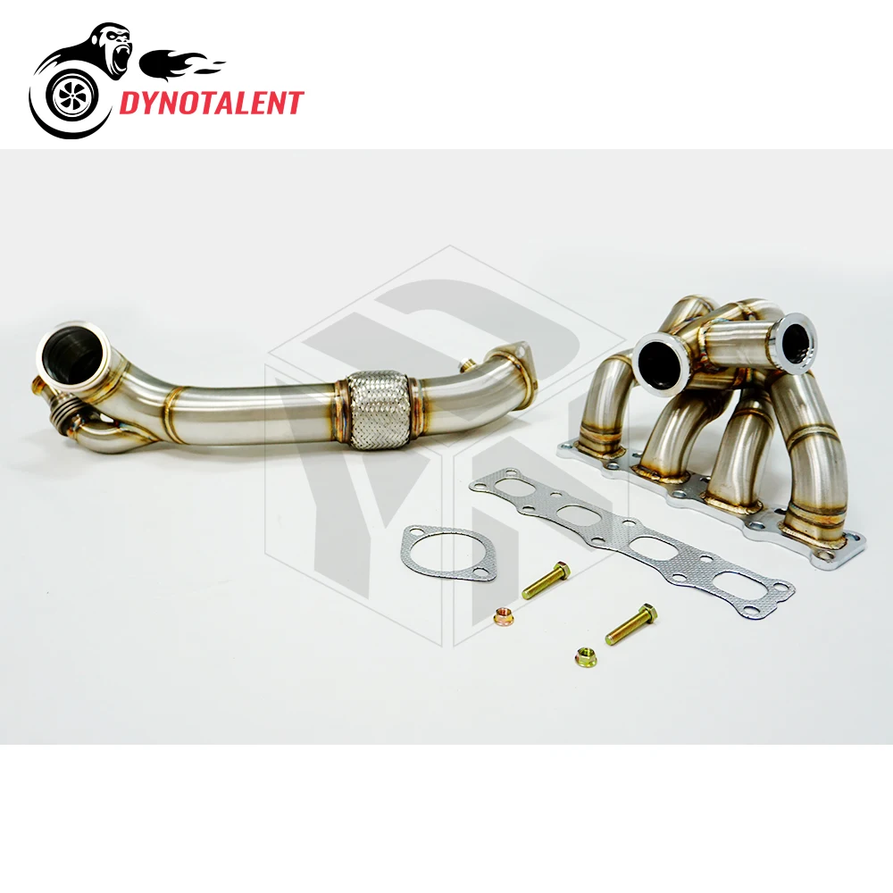 DYN RACING Turbo Exhaust Manifold For Mitsubishi Evolution Evo 10 X 4B11T X 2008-2015 With Downpipe 304 Stainless Steel 3.0