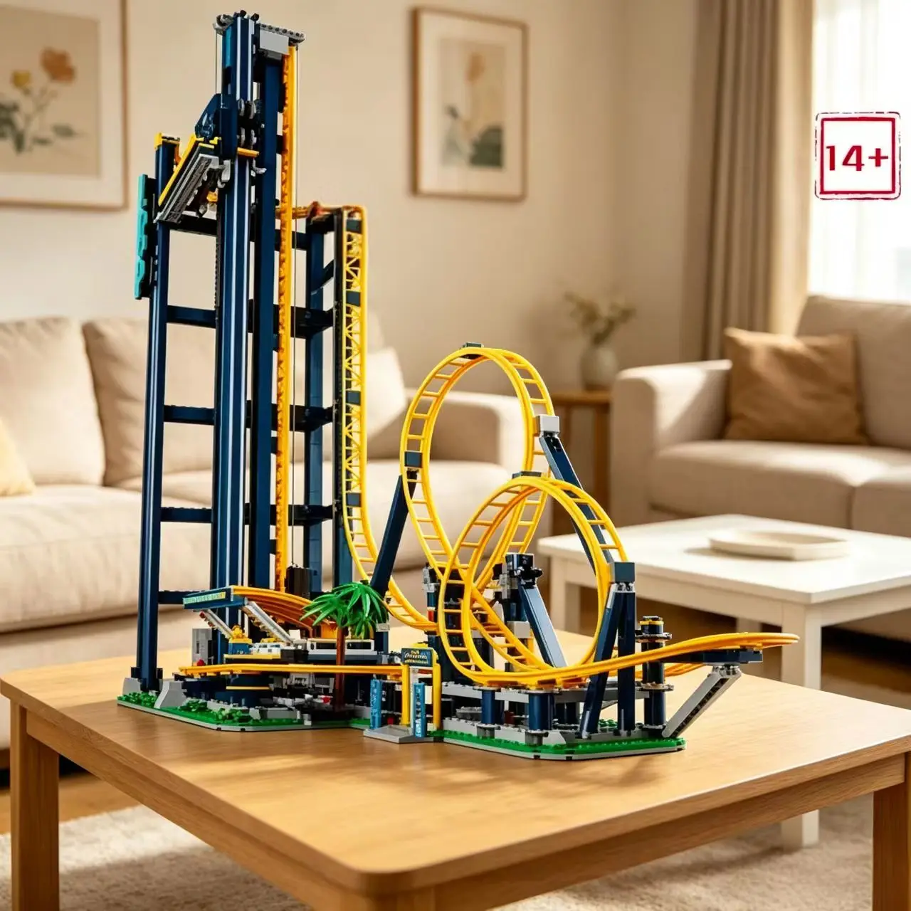 3756 new compatible circular roller coasters, building blocks, amusement park toy models, birthday and Christmas gifts