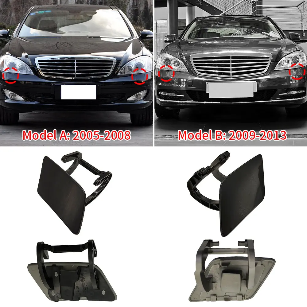 For Mercedes W221 Car Front Bumper Headlight Washer Spray Nozzle Jet Cover Cap For Benz S Class 2005-2013 S300 S320 S350 S400