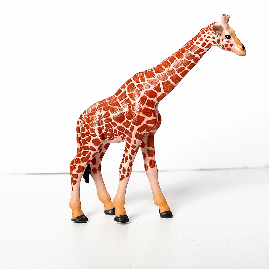 Realistic Giraffe Figurines with Giraffe Cub Safari Animals Model Figures Family Playset Educational Toy Cake Toppers Gift