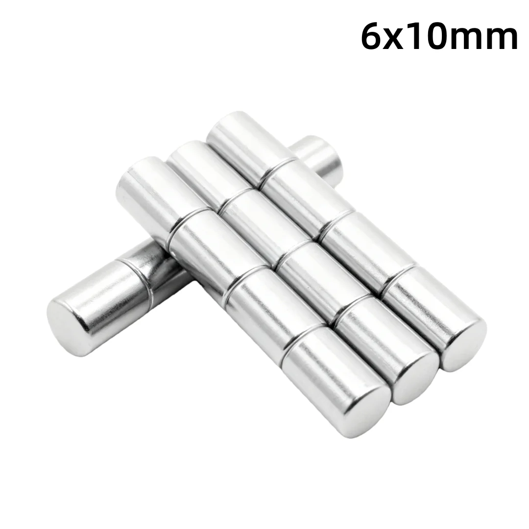 6x10mm Round Magnets 6*10 Powerful Magnets Strong Disc Magnet For Fridge, DIY, Scientific, Craft, Building, 6*10mm 6x10