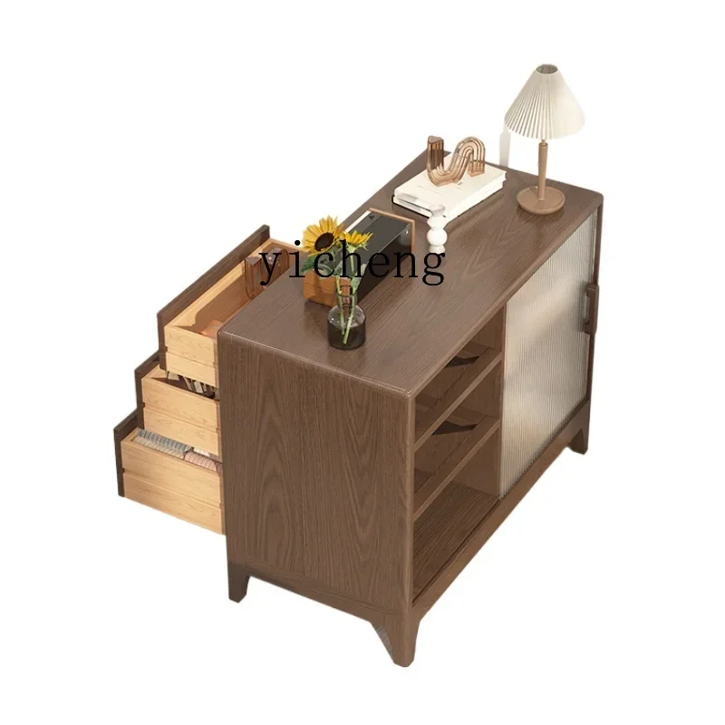 

1 Solid Wood Sideboard Modern Minimalist Living Room Storage Kitchen Tea Cabinet