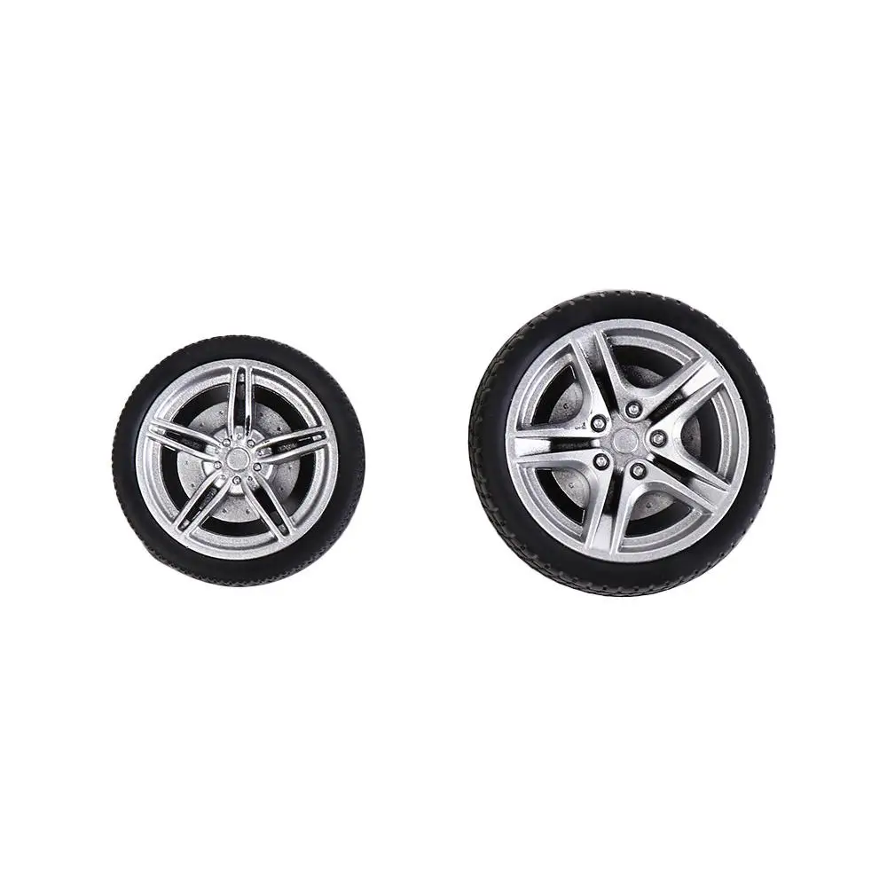 Easy Install Rubber Car Tire Model Rotatable DIY Model Car Wheels Vehicle Removable Toy Car Modified Parts Toy Car