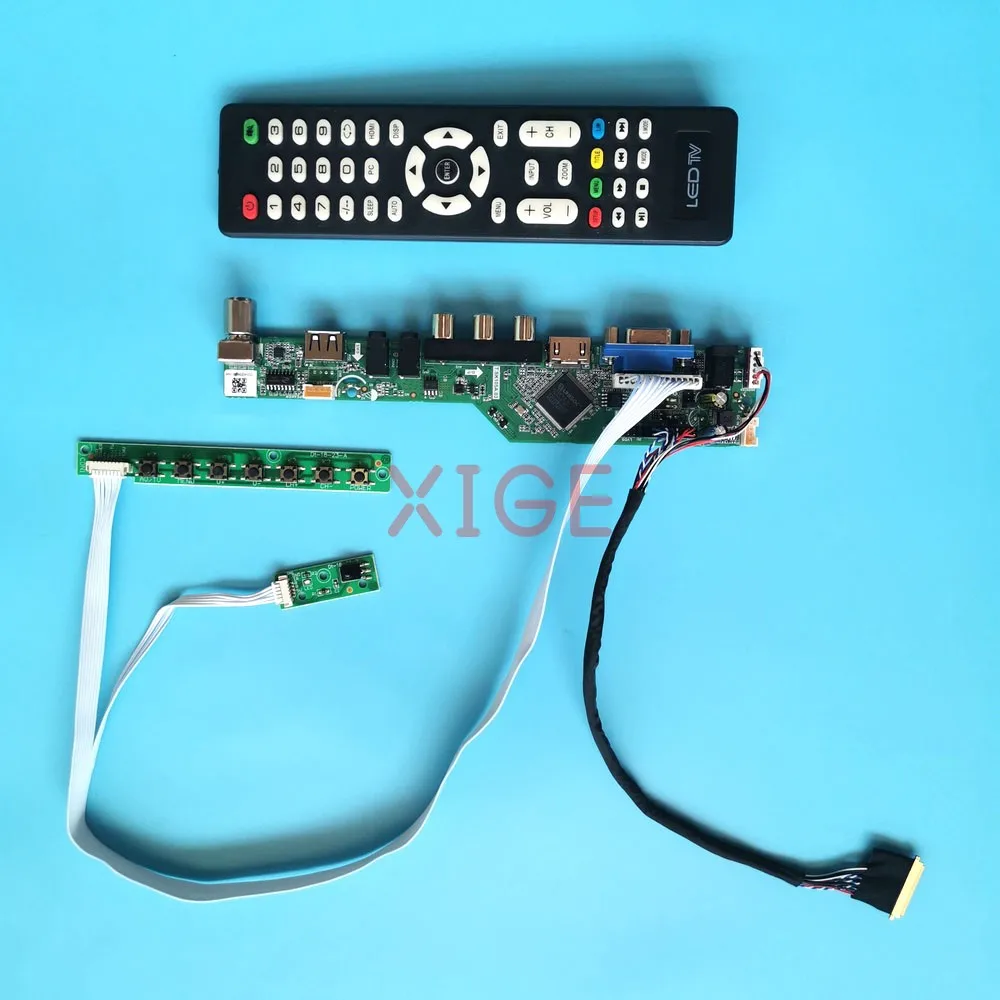

Комплект контроллера, плата драйвера для N156O6-L01/L02 B156RW01 V0/V1, аналоговый телевизор USB + AV + VGA + HDMI 15,6 дюйма, 1600x900 LVDS, 40-контактная матрица для ноутбука