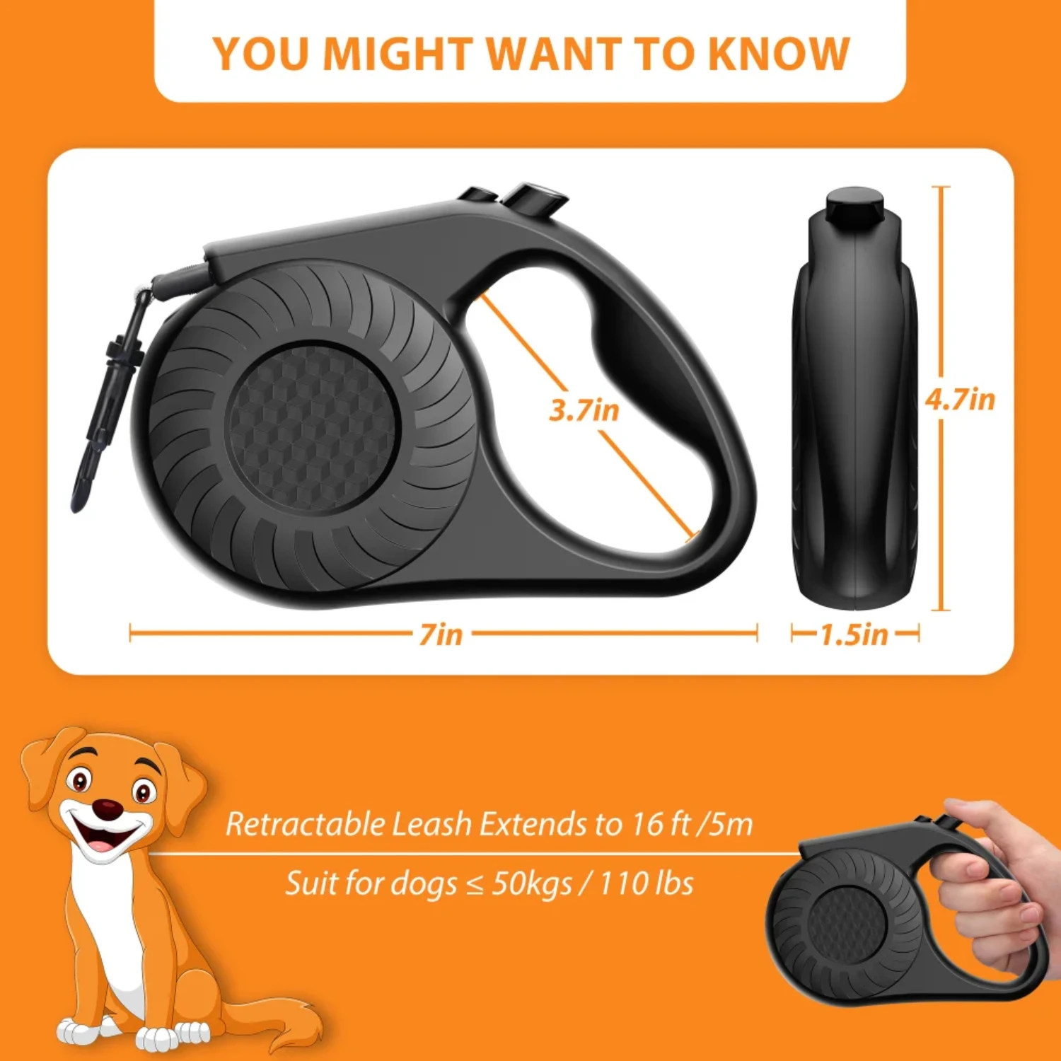 ng, making it an essential accessory for any dog owner on the go. Designed with durability in mind, this retractable leash is id