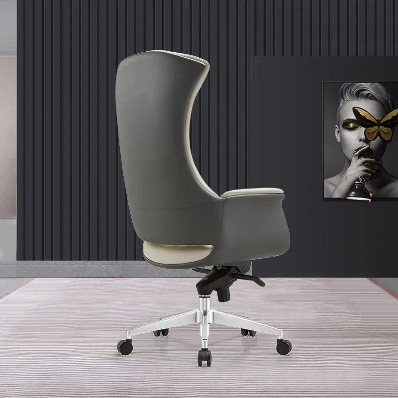 Modern Home Office Leather Computer, Comfortable Waist Protection, Long Sitting Without Fatigue, Supervisor Chair