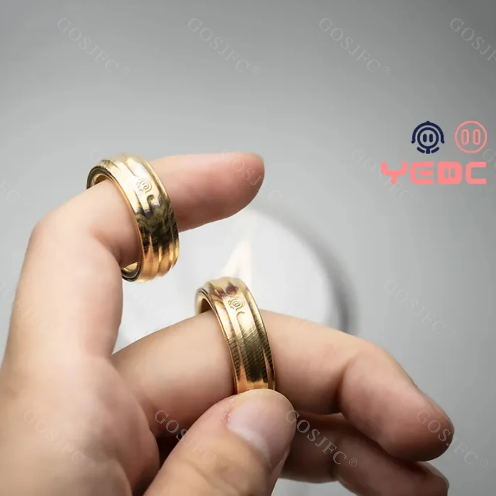 YEDC Mokume Ring Spinner Stress Relief Speelgoed Decoratie Ring Fidget Spinner Fidget Speelgoed voor volwassenen