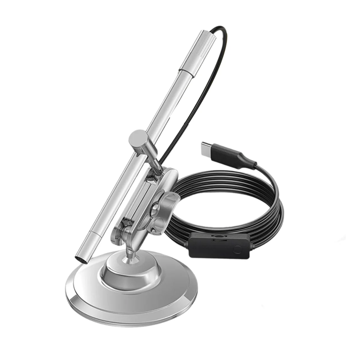 

A79G USB-C Digital Microscope, 10X to 200X Magnification Portable Camera with 8 LED Lights, Handheld Rotating Metal Stand