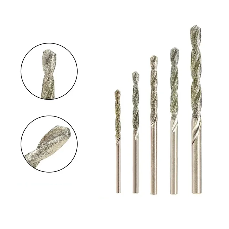 Foret à revêtement diamant, 5/10 pièces, 0.8mm-4.0mm, Micro foret hélicoïdal HSS pour carrelage, pierre, marbre, brique, perçage de trous