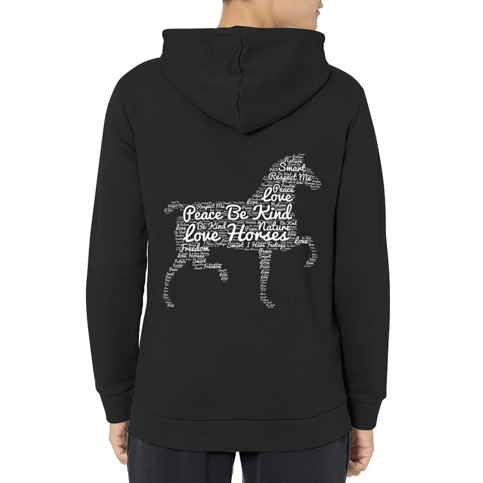 

Words Horses Hoodie fashion men anime clothing korean clothes men's sweat-shirt set hoodie man