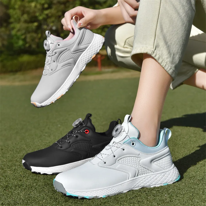 Golf shoes women's fashion casual water-proof golf shoes fixed nail shoes