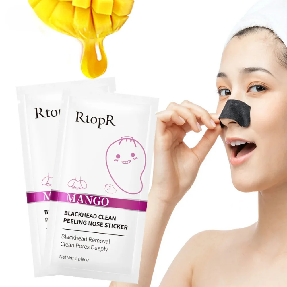 Mango Blackhead Remover Nose Mask Oil-control Deep Cleansing Mask Acne Pore Strip Face Lift Firming Nose Peel Off Skin Care