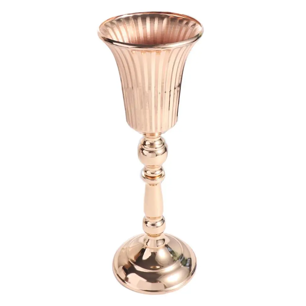 Retro Wrought Iron Gold Iron Vase FIower Art Anti-fall Wedding Photo Props Golden Simulated Flower Holders Flower Arrangement