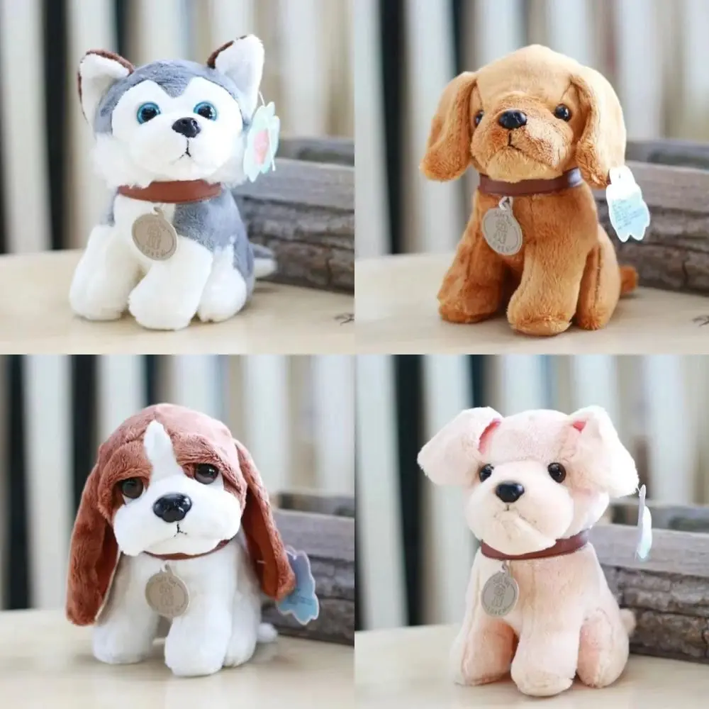20CM Plush Companion Doll Small Pet Dog Cute Puppy Stuffed Animal Pillow Husky Golden Retriever Doll Animal Plush Toy