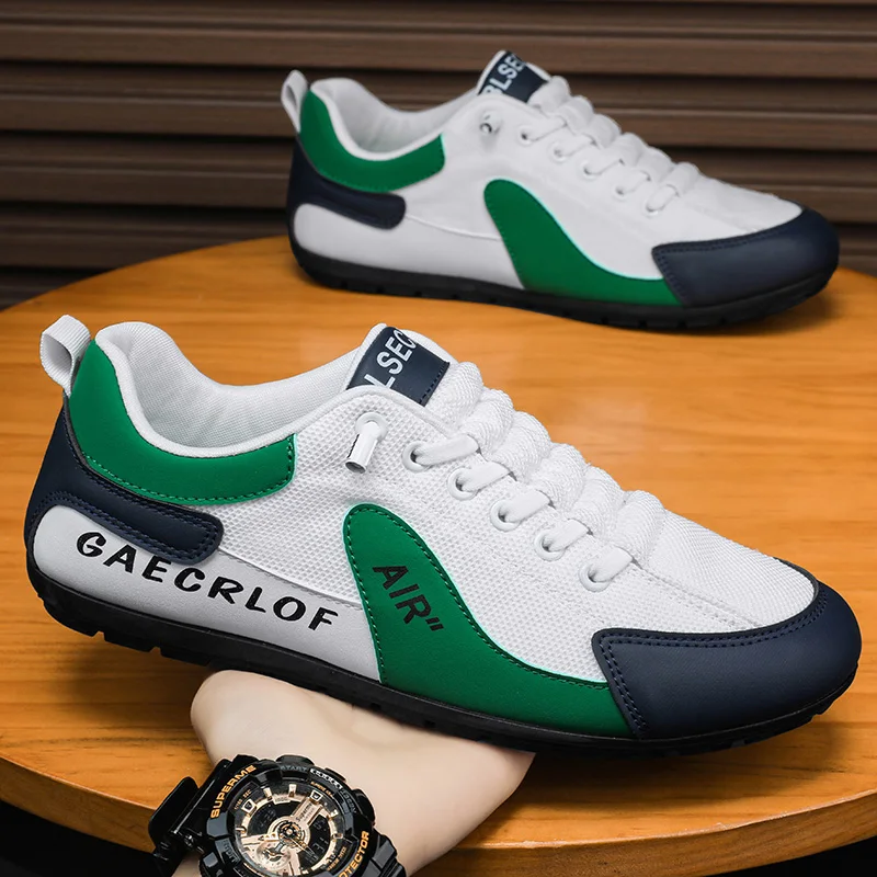 Men's Casual Slip-On Leather Surface Shoes Spring Autumn Season Low Friction Running Anti-Slip Soft Bottom Fashionable Sports...