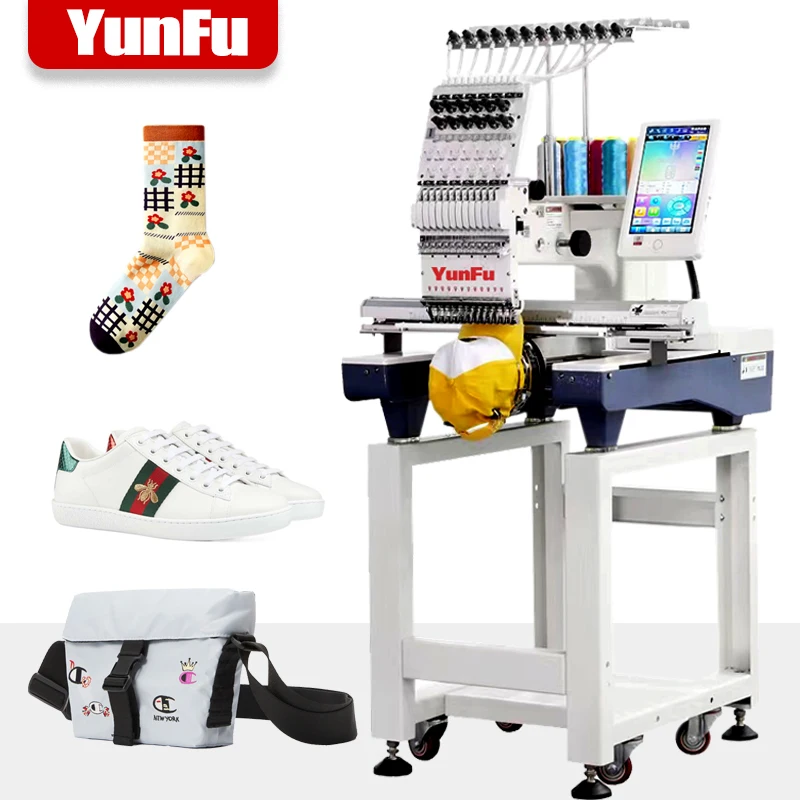 1000 SPM Single Head Apparel Machinery Programmable Embroidery Machine E900 with Cap Driver