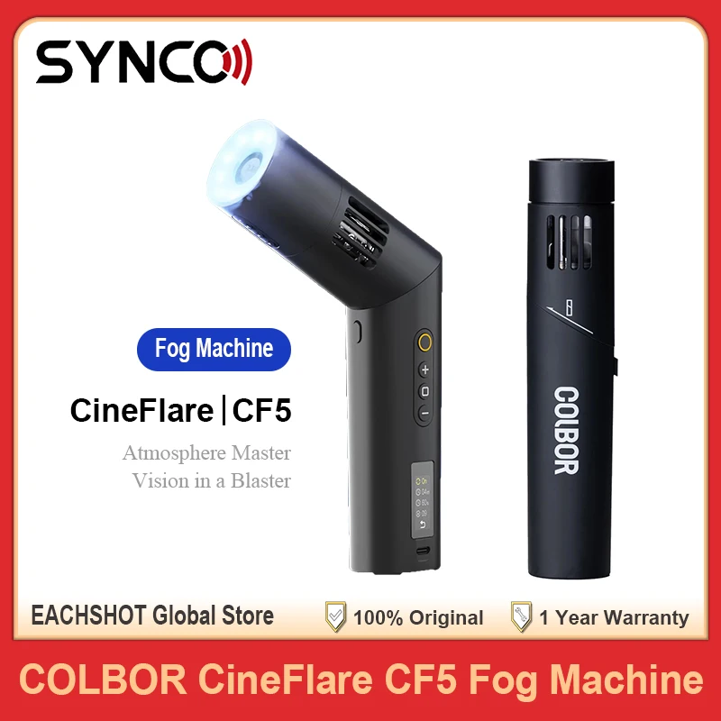 SYNCO COLBOR CF5 HandHeld Portable Fog Machine 40W Output with Wireless Control for Portrait Photography Cinematic Effect