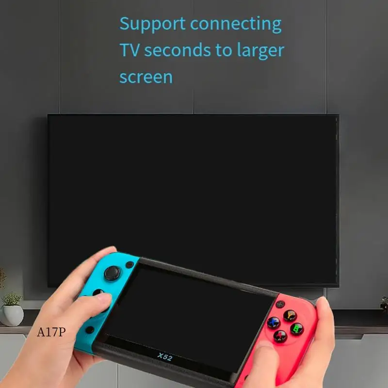 

AP-X52 Handheld Game Console HD 5.1 Inch Portable Retro Game Console Built-In Retro Classic Games Audio Video Player Durable