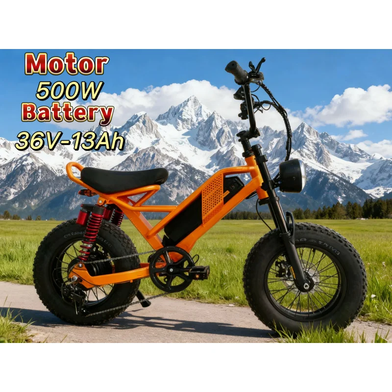 

500W motor 20-inch fat tire sand off-road electric bicycle 36V 13ah energy-saving lithium battery adult commuter electric moped
