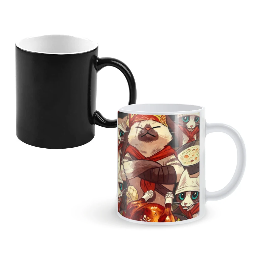 

Palico ChefsCoffee Mugs And Mug Creative Color Change Tea Cup Ceramic Milk Cups Novelty Gifts