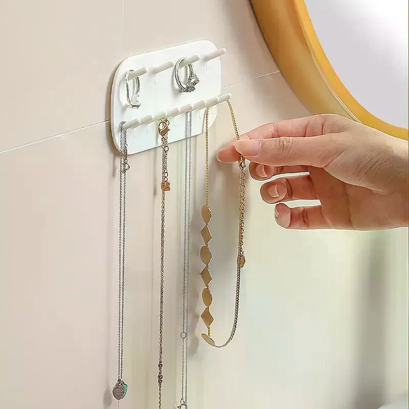 

Jewelry Storage Rack, Multi-functional No-drill Earring And Necklace Display Rack, Jewelry Storage Hooks