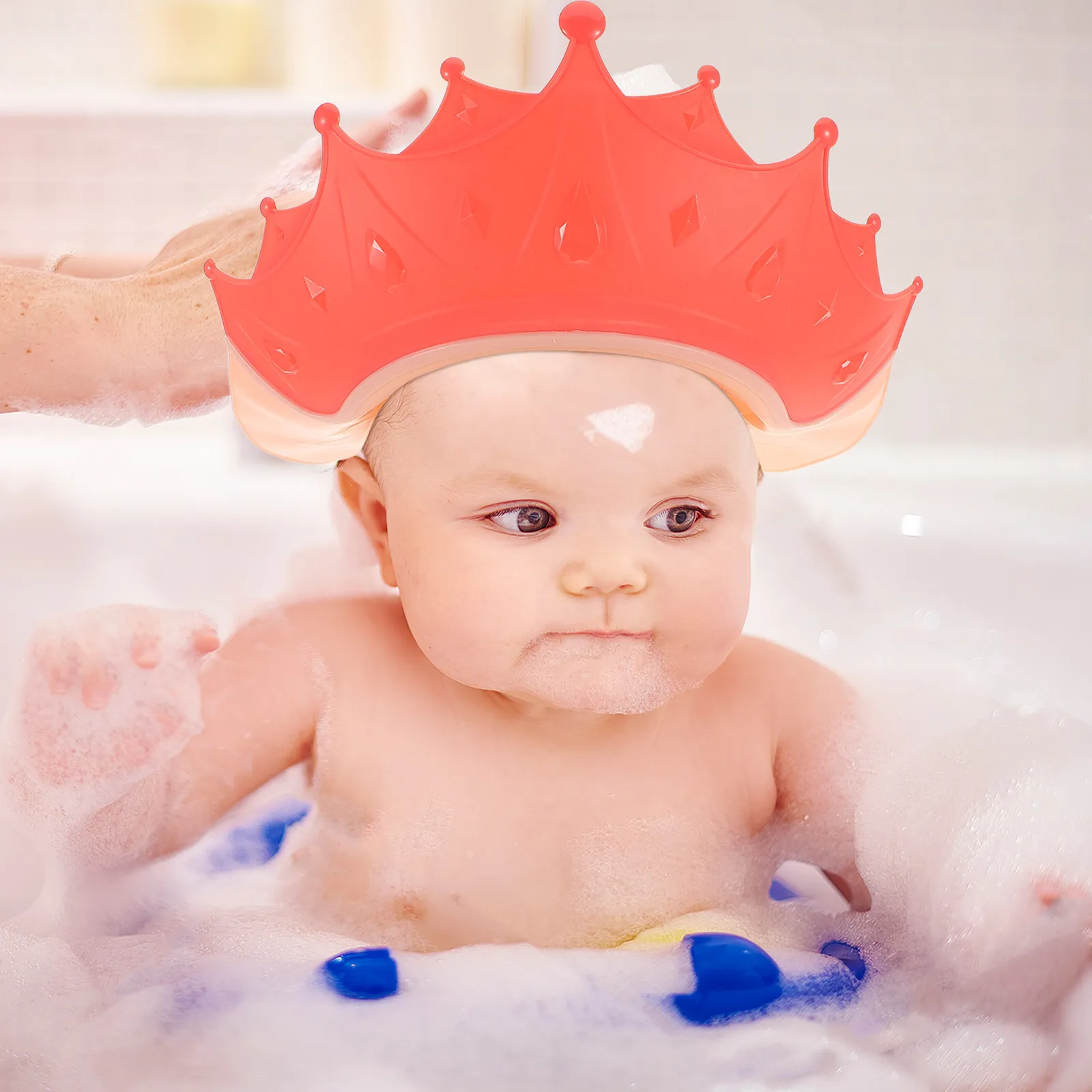 

2Pcs Baby Hair Washing Visor Toddler Bath Hat Shield Adjustable Design Protects Eyes Ears Soft Plastic Material 0-9 Years