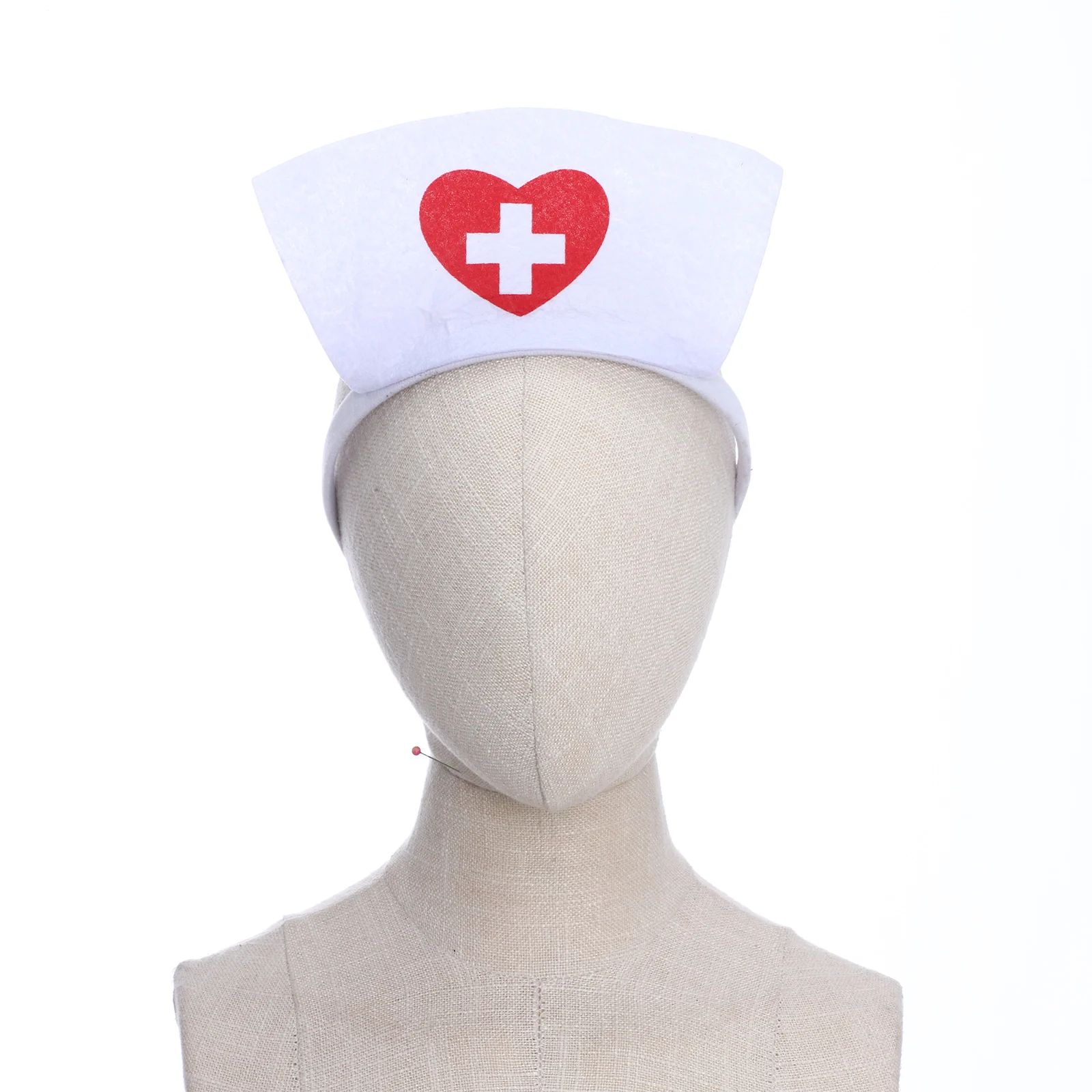Chapéu de personagem de enfermeira, bandana para mulheres, meninas, fantasia de halloween, acessórios de cosplay, roupa de performance divertida para enfermeira