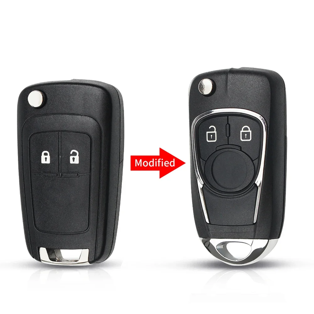 KEYYOU Modified Flip For Chevrolet Cruze Epica Lova Camaro Impala 2 3 4 5 Button Remote Car Key Shell HU100 Blade Replacement