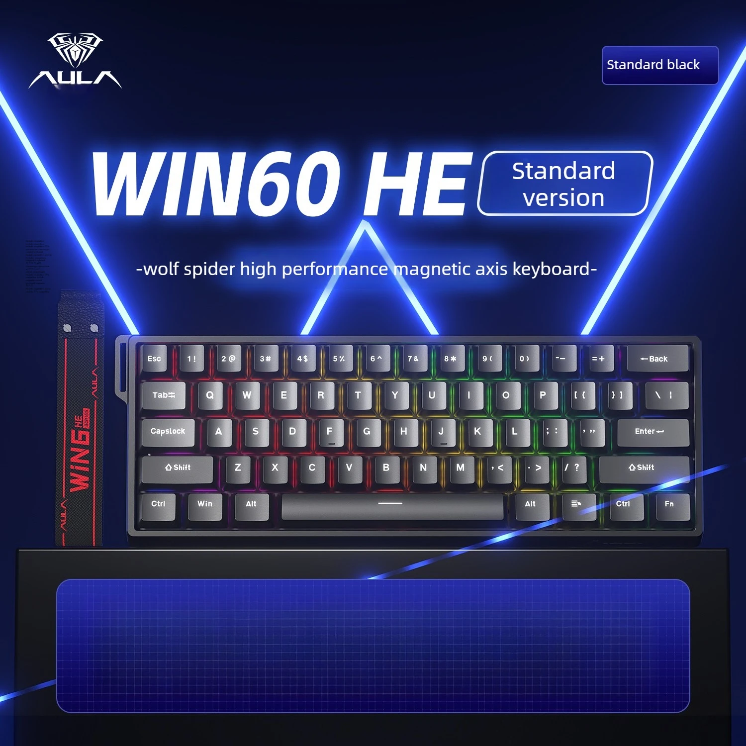 AULA Win60HE MAX Wired Mechanical Keyboard 61 Keys Magnetic Axis Esports Gaming Customization Keyboards Magnetic RGB PC teclado