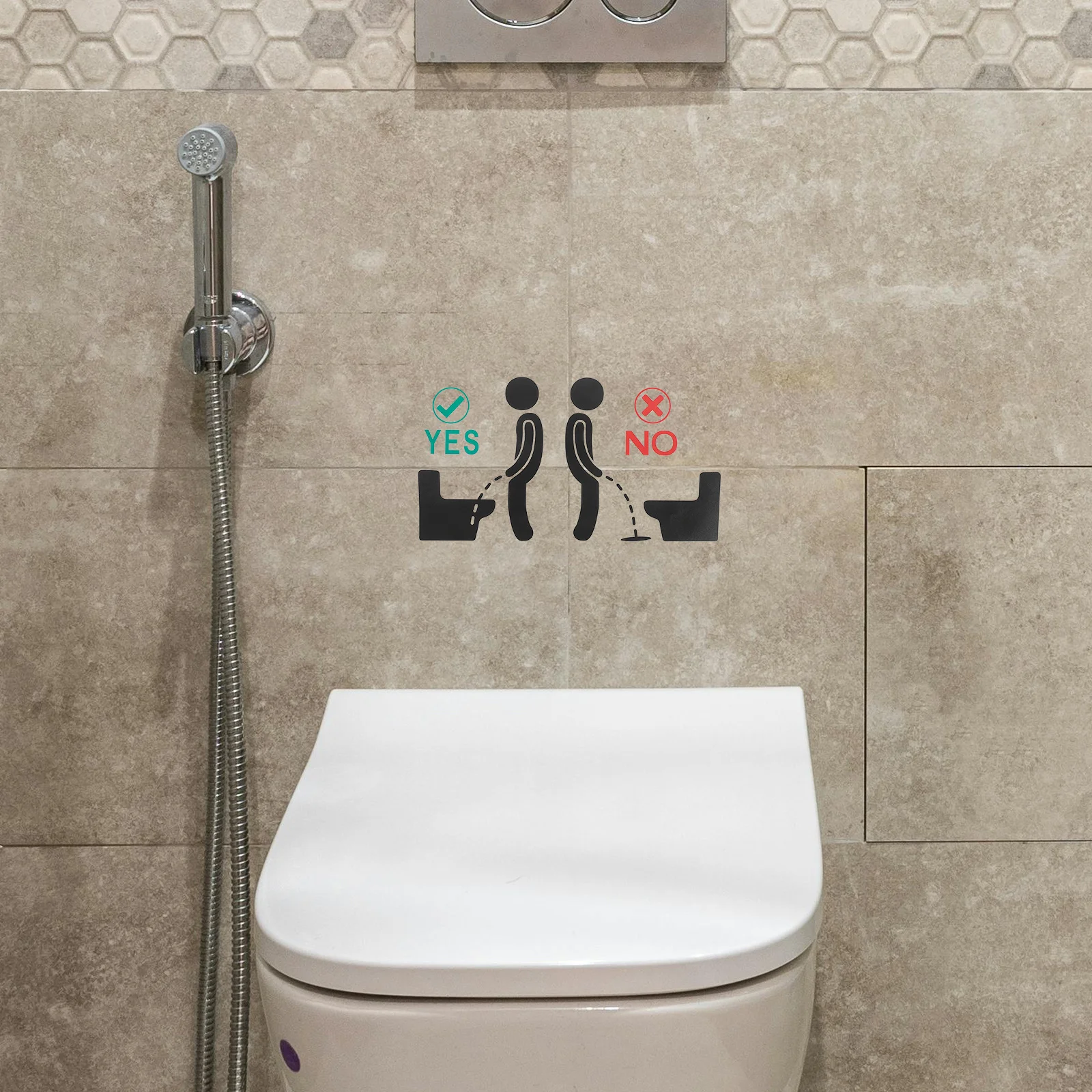 الإبداعية الحمام المرحاض ملصق مضحك مرحاض تسجيل مبولة الهدف ملصق مائي تبول تذكير التدريب ملصق الحمام الجدار الديكور #6