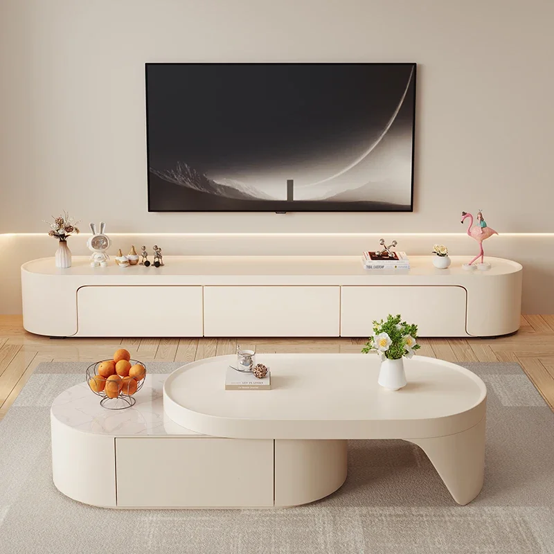Heavy Duty Tv Stand Aesthetic Living Room White Entertainment Tv Cabinet High End Mobili Soggiorno Moderni Home Furniture