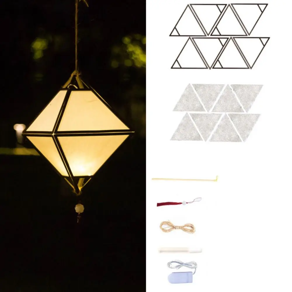 

Retro Wooden Mid-Autumn Festival Lantern Creative Chinese Style DIY Flower Lamp Drawing Glowing Art Lantern Gift