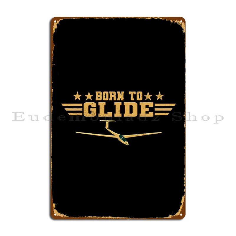 Gliding Glide Soar Gifts Metal Plaque Cinema Garage Designing Designer Mural Tin Sign Poster