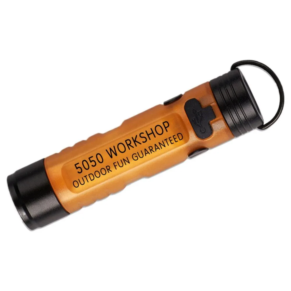 Strong Light Pocket Mini Flashlight Long Endurance Cap Clip Key Clip Light Magnetic Hook Rechargeable Alloy LED Flashlight