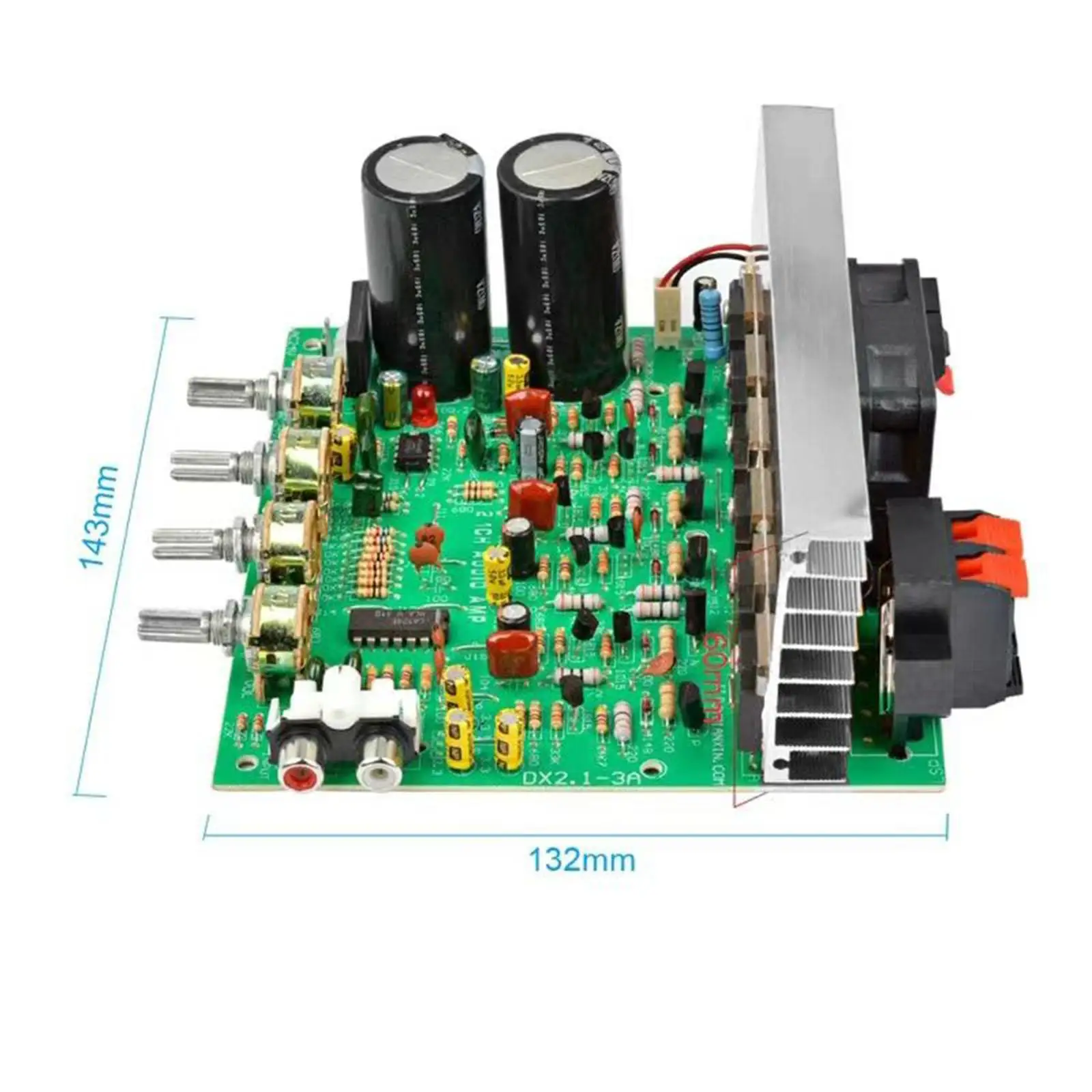 Audio Amplifier Board Professional 3 Channel Stereo Module High End Subwoofer Amp for Automotive Sound