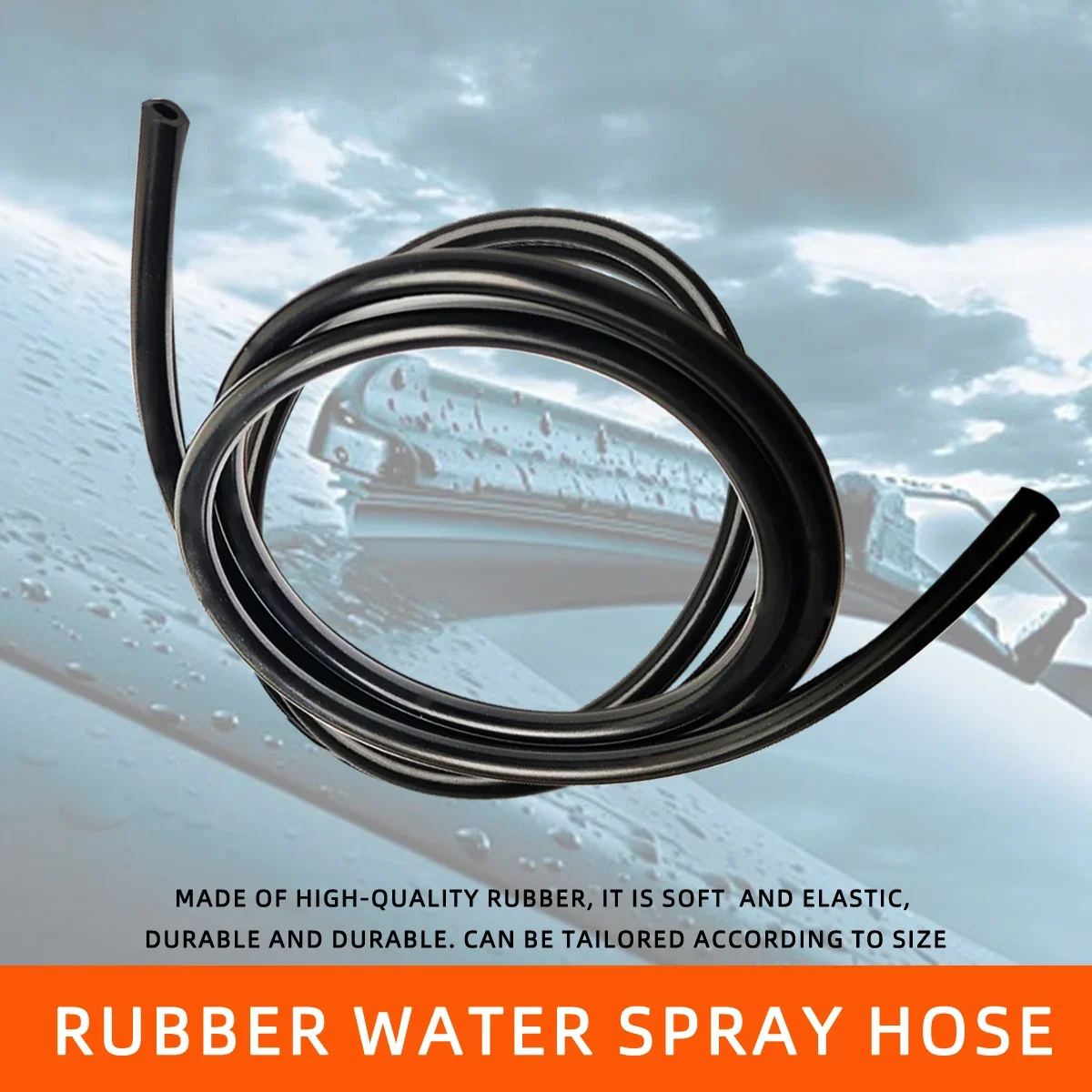 1M 2M 3M 4M Universal Windshield Washer Nozzle Hose Tube Pipe Front Window Headlight Pump Car Parts with Connector T Y Straight