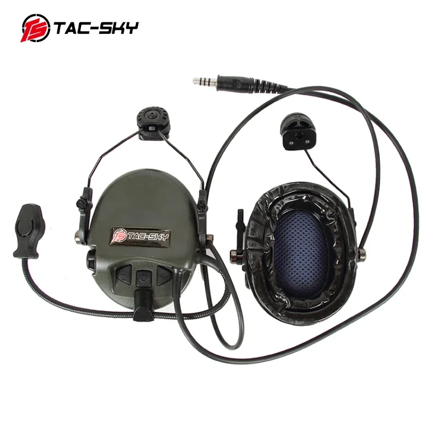 TS TAC-SKY TEAHEADSET Hi-Threat Tier 1 Tactical Helmet ARC Track Adapter Stand Version Noise Cancelling Walkie Talkie  Headset