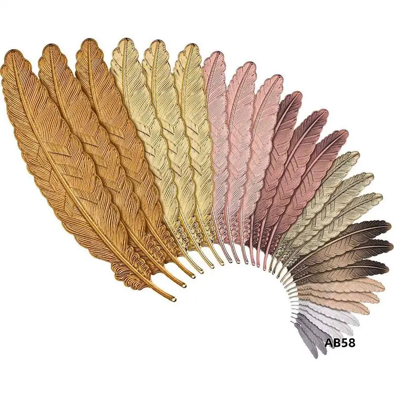 81 Pieces Of Metal Bookmarks Feather Bookmarks Feather Bookmarks For Students