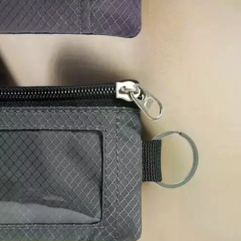 Lanyard ID Badge Holder Wallet with Zip, Slim Waterproof Keychain Travel Card Wallet for Men and Women