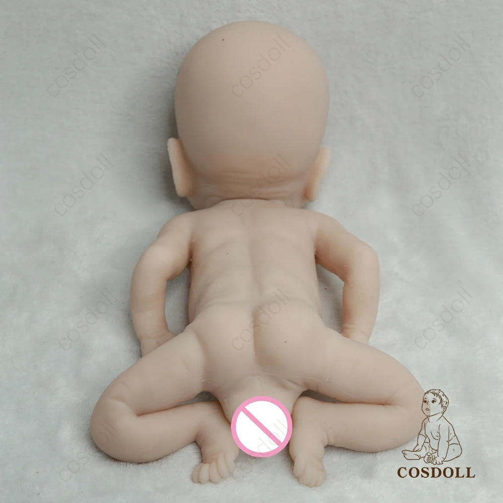 Cosdoll 40cm 1640g 100% corpo inteiro silicone reborn bebê bonecas realista menino macio recém-nascido sem pintura boneca crianças brinquedos de natal