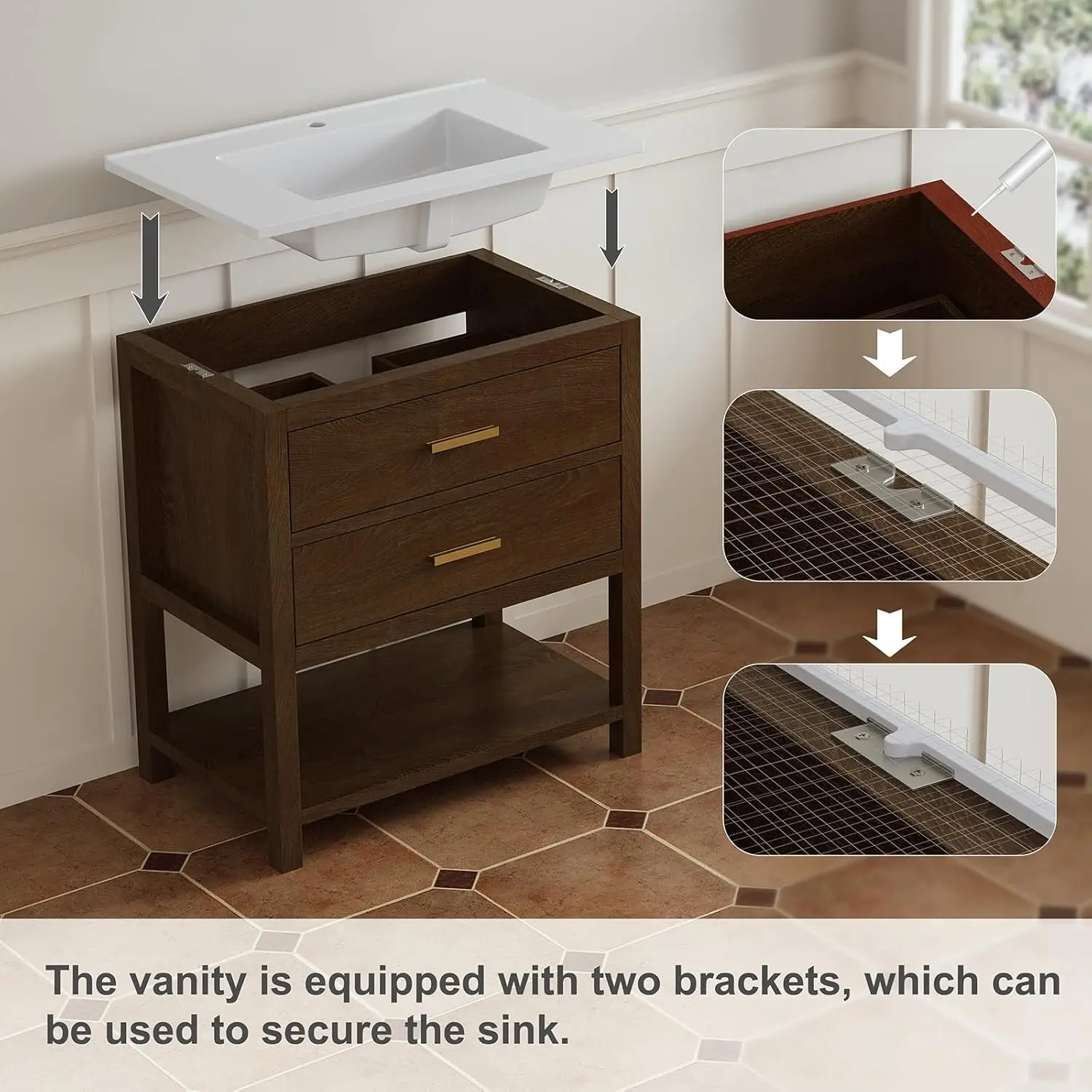 30" Farmhouse Vanity Sink 3
