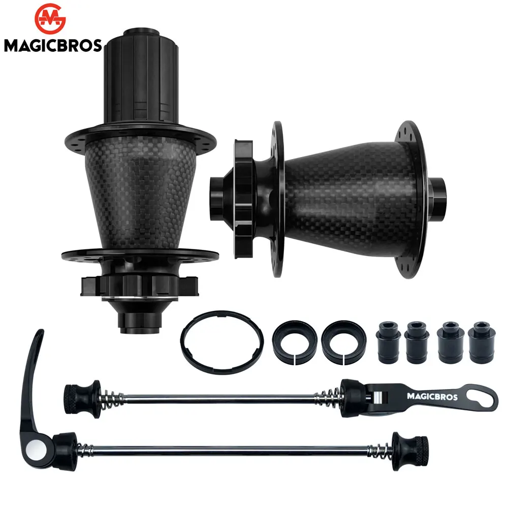 MAGICBROS Carbon Fiber Bicycle Hub 32 Holes Quick Release 9*100MM Thru Axle 15*100MM 15*110MM Carbon MTB Mountain Bike Hub