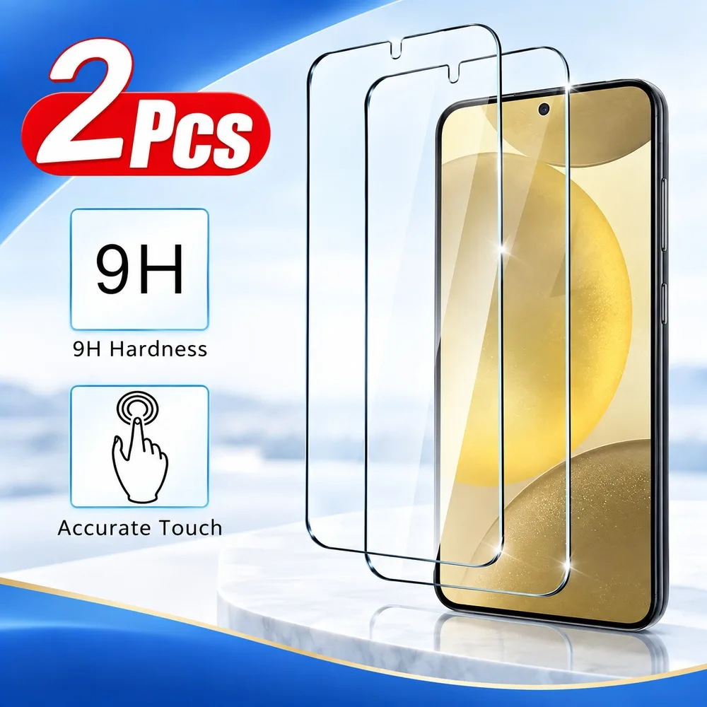2PCS Screen Protector For Samsung Galaxy S25 Ultra S25+ S25 S25 Edge Tempered Glass For Samsung Galaxy S25 FE S24 Ultra S24+ S24